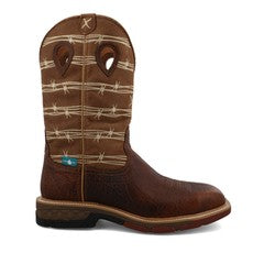 TWISTED X MXBAW05 12" BROWN WP WESTERN WORK BOOT